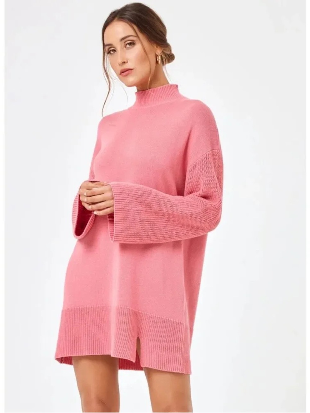 NWT. L*Space. Lacy Sweater Dress. Rosewood Pink. Size Medium.